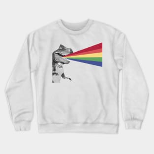 T-Rex Rainbow Ray Blast Crewneck Sweatshirt